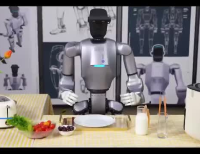 Robot hình người chuẩn bị bữa sáng